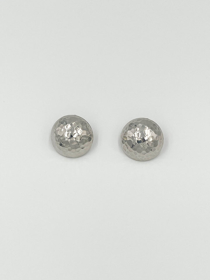 Rhodium coated brass earrings - ELLY