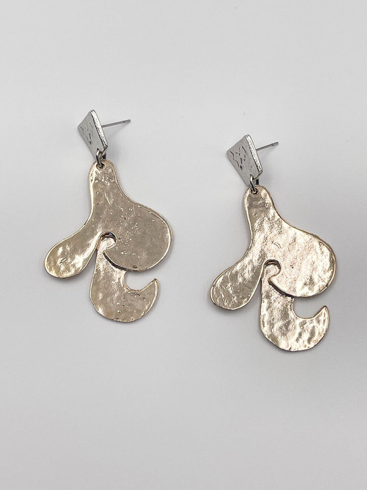 Rhodium Coated Copper Earrings - ELLY