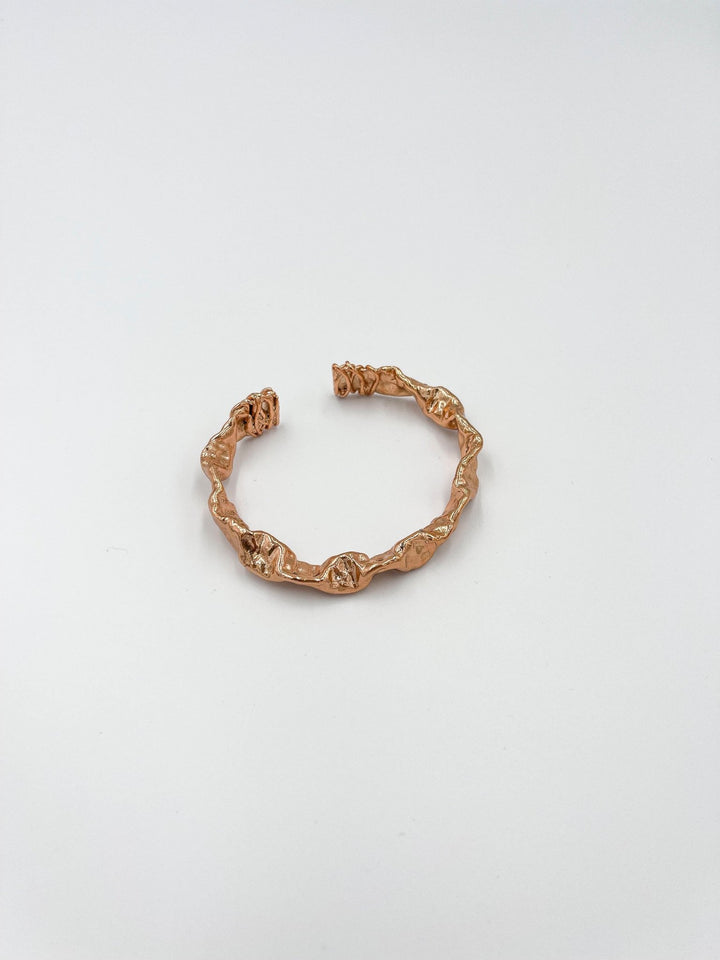 Rose Gold Color Copper bracelet coated in rhodium - ELLY