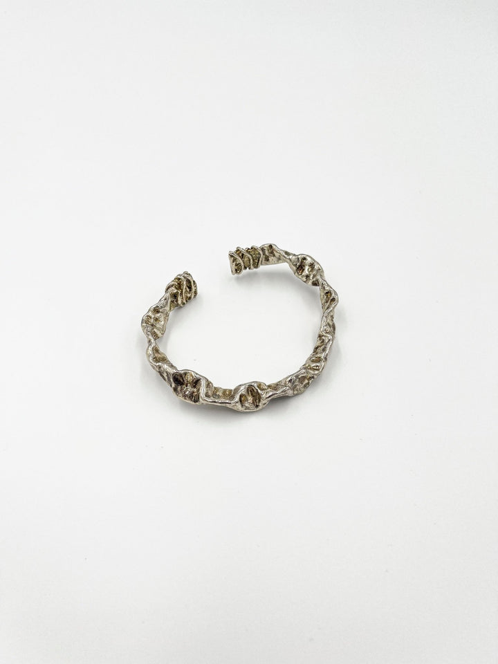 Silver Color Copper bracelet coated in rhodium - ELLY