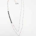 Silver necklace with crystal ornaments - ELLY
