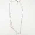 Silver necklace with mother of pearl ornaments - ELLY