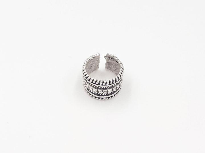 Silver plated brass ring - ELLY