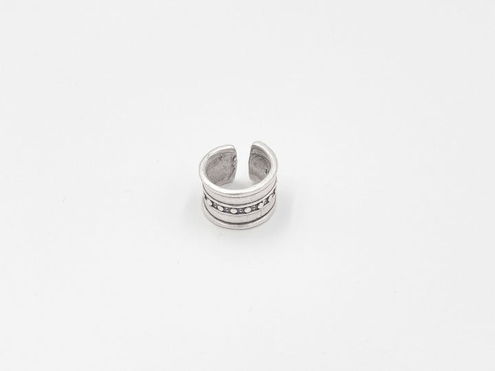 Silver plated brass ring - ELLY