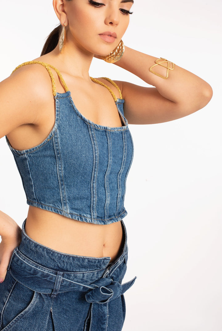 Top with Gold Straps - ELLY