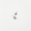 Turquoise silver plated brass earrings - ELLY