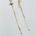Yellow gold rhodium coated metal earrings with zircon motif - ELLY